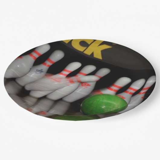 Bowling Pappteller (Schrägansicht)