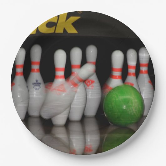 Bowling Pappteller (Vorderseite)