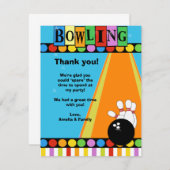 BOWLING PARTY 4x5 Wohnung Vielen Dank Dankeskarte (Vorne/Hinten)