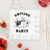 Bowling Party Ball und Buttone Papier Napkin Serviette (Beispiel)