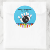 Bowling Party Birthday Custom Gevor Sticker (Tasche)
