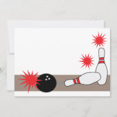 Bowling Party Blank Einladung (Vorderseite)