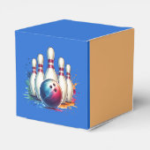 Bowling Party Boy's Anime Birthday Geschenkschachtel (Rückseite)