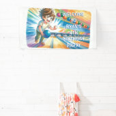 Bowling Party Boy's Anime Birthday Willkommen Banner (InSitu)