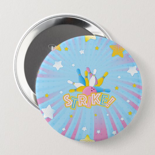 Bowling Party  Button (Vorne & Hinten)