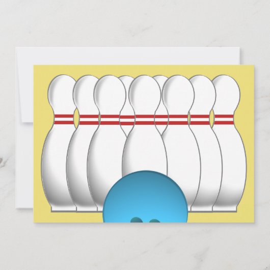 Bowling Party Einladung (Rückseite)