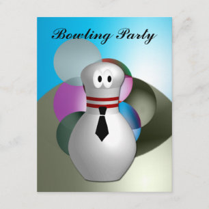 Bowling Party Einladung
