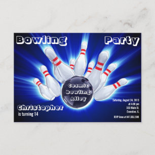 Bowling Party Einladung