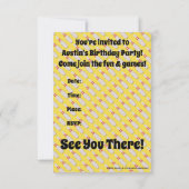 Bowling Party Einladung (Rückseite)