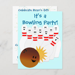 Bowling Party Einladung