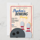 Bowling-Party-Einladung 2 Einladung (Vorderseite)