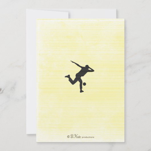 Bowling Party Einladung - Aqua (Rückseite)