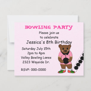 Bowling-Party-Einladung Einladung