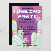 Bowling Party Einladung Happy Birthday Einladung (Vorne/Hinten)