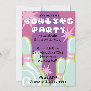 Bowling Party Einladung Happy Birthday Einladung