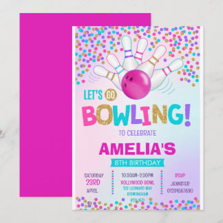 Bowling Party Einladung zum Geburtstag