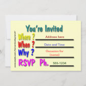 Bowling Party Einladungen (Rückseite)