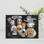 Bowling Party Einladungen (Stehend Vorderseite)