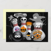 Bowling Party Einladungen (Vorne/Hinten)