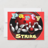 Bowling Party Einladungen (Vorderseite)
