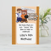 Bowling Party Einladungen (Stehend Vorderseite)