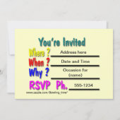 Bowling Party Einladungen (Rückseite)