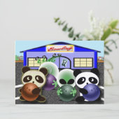 Bowling-Party Einladungen anpassbar (Stehend Vorderseite)