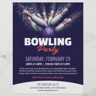 Bowling Party Event Flyer Template