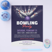 Bowling Party Event Flyer Template (Einzeln)