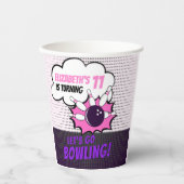 Bowling Party Fun for Girls' Birthdays Pappbecher (Vorderseite)