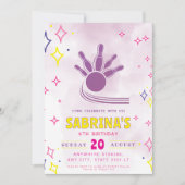 Bowling-Party Geburtstag Einladung (Vorderseite)