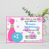 Bowling Party - Girl Einladung (Stehend Vorderseite)