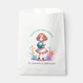 Bowling Party Girl's Anime Birthday Personalisiert Geschenktütchen (Vorderseite)