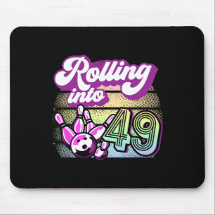 Bowling Party in 49 Bowling Geburtstag Mousepad