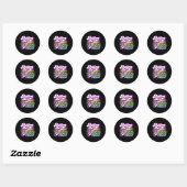Bowling Party in 49 Bowling Geburtstag Runder Aufkleber (Blatt)