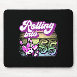 Bowling Party in 55 Bowling Geburtstag Mousepad