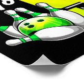 Bowling Party in 99. Geburtstagsmädchen Poster (Ecke)