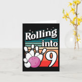 Bowling Party in 9 Bowling Geburtstag Karte (Gelbe Blume)
