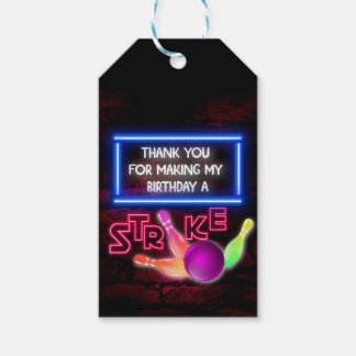 Bowling Party, kosmischer Bowling, Bowling Geburts Geschenkanhänger