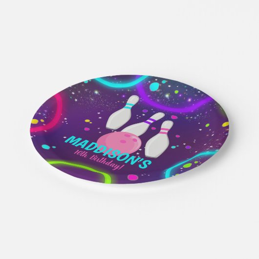 Bowling Party Paper Teller (Schrägansicht)