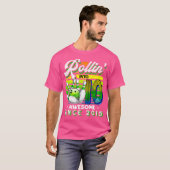 Bowling Party Rollin' 10 Phantastisch 2015 10th Bi T-Shirt (Vorne ganz)
