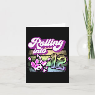 Bowling Party rollt in 12 Bowling Geburtstag Karte
