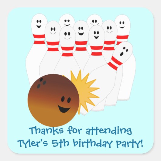 Bowling Party Sticker (Vorderseite)