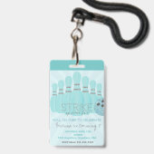 Bowling-Party, VIP-Pass, Einladung, Girl-Bowl, Ausweis (Rückseite mit Lanyard)