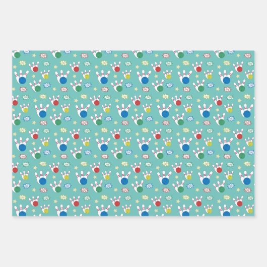 Bowling Pattern Geschenkpapier Set (Vorderseite 3)