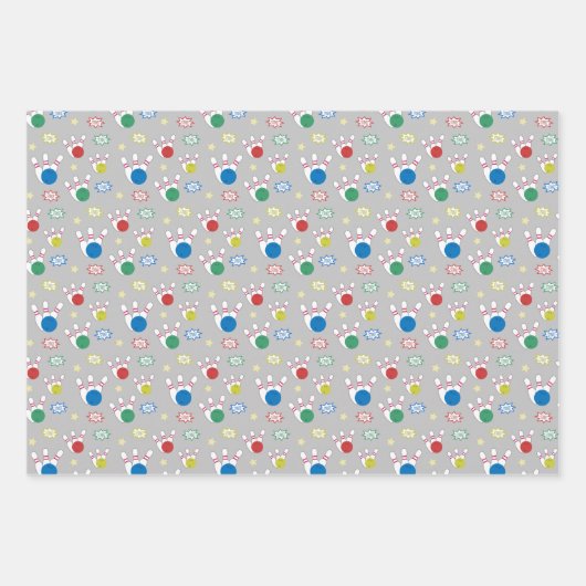 Bowling Pattern Geschenkpapier Set (Vorderseite 2)