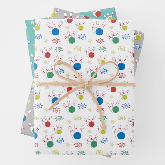 Bowling Pattern Geschenkpapier Set (Beispiel)