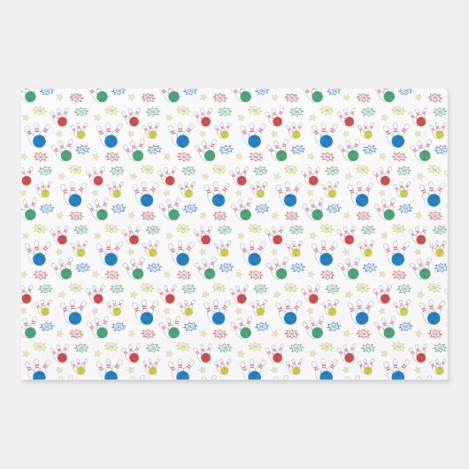 Bowling Pattern Geschenkpapier Set (Vorderseite)
