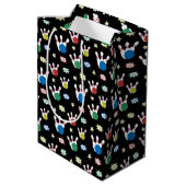 Bowling Pattern Mittlere Geschenktüte (Rückseite Schrägansicht)