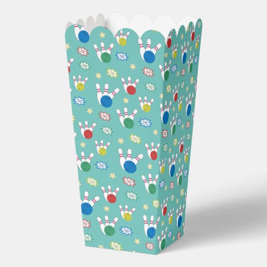 Bowling Pattern Popcorn Geschenkschachtel (Rückseite)